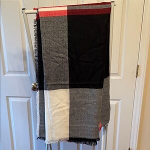 Stylish Black and Red Plaid Wrap
